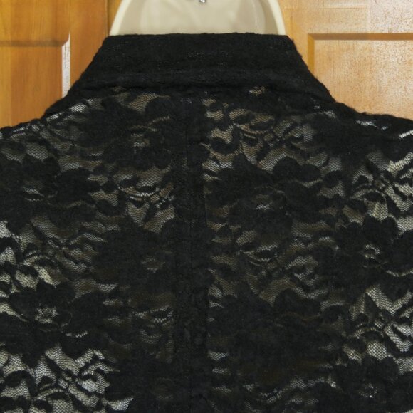 American Rag Cie Black Lace Blazer/Jacket 1/2 Sleeve Soft Size XL - Picture 7 of 11